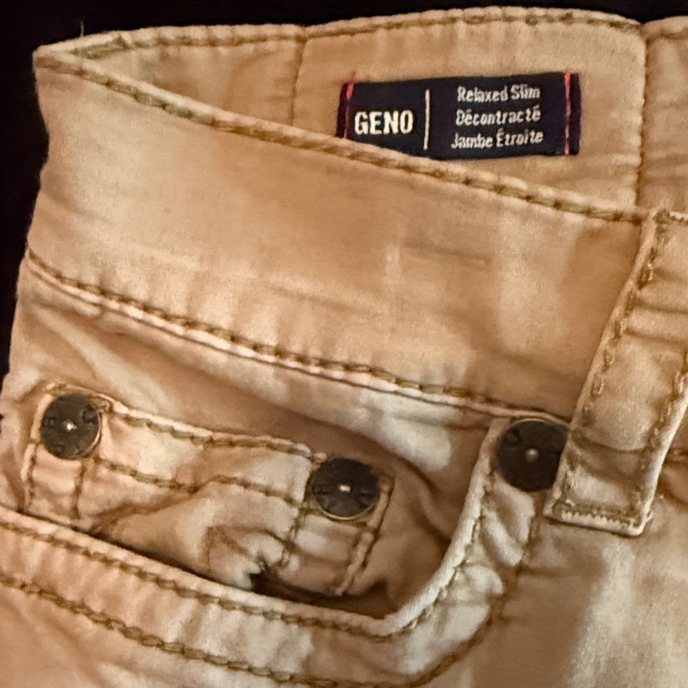 True Religion Tan Jean Shorts for Men - Picture 3 of 5